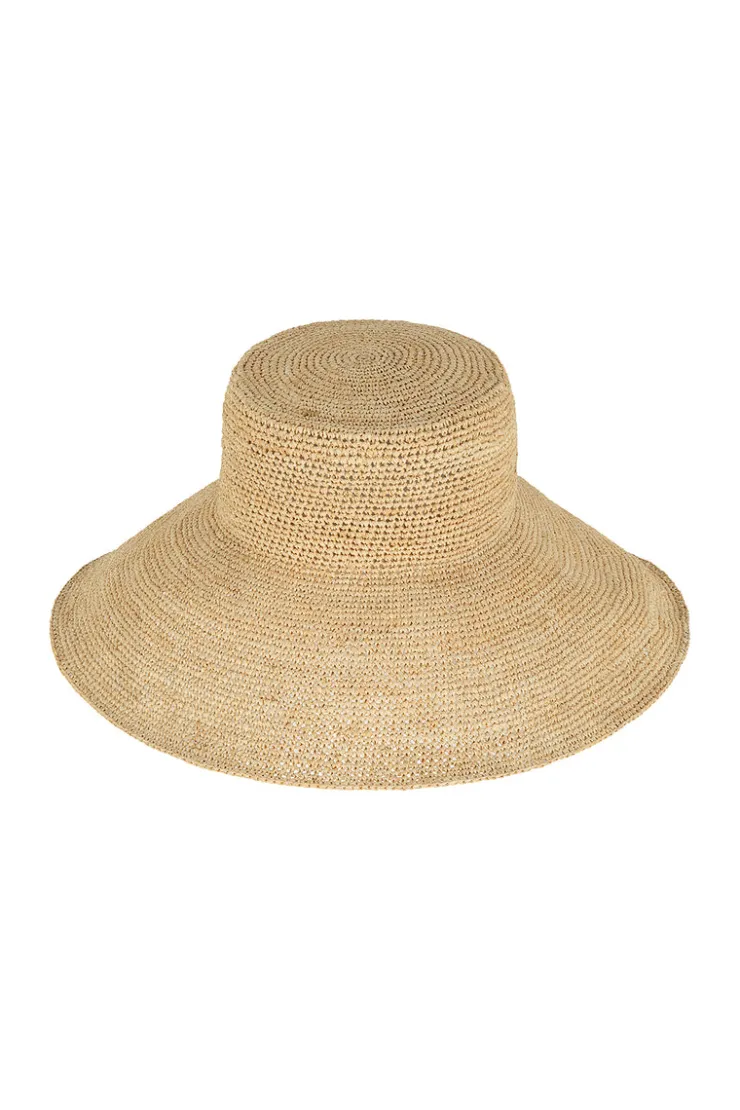 Raffia Wide Brim Hat - Natural^Zulu & Zephyr Cheap