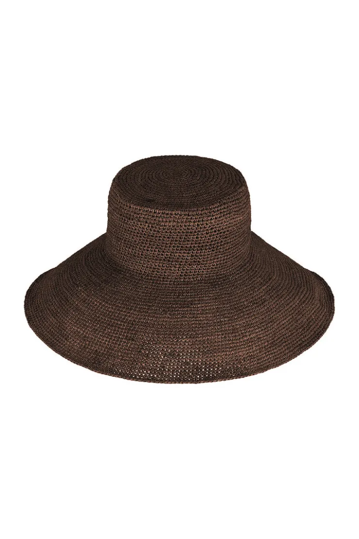 Raffia Wide Brim Hat - Walnut^Zulu & Zephyr Clearance