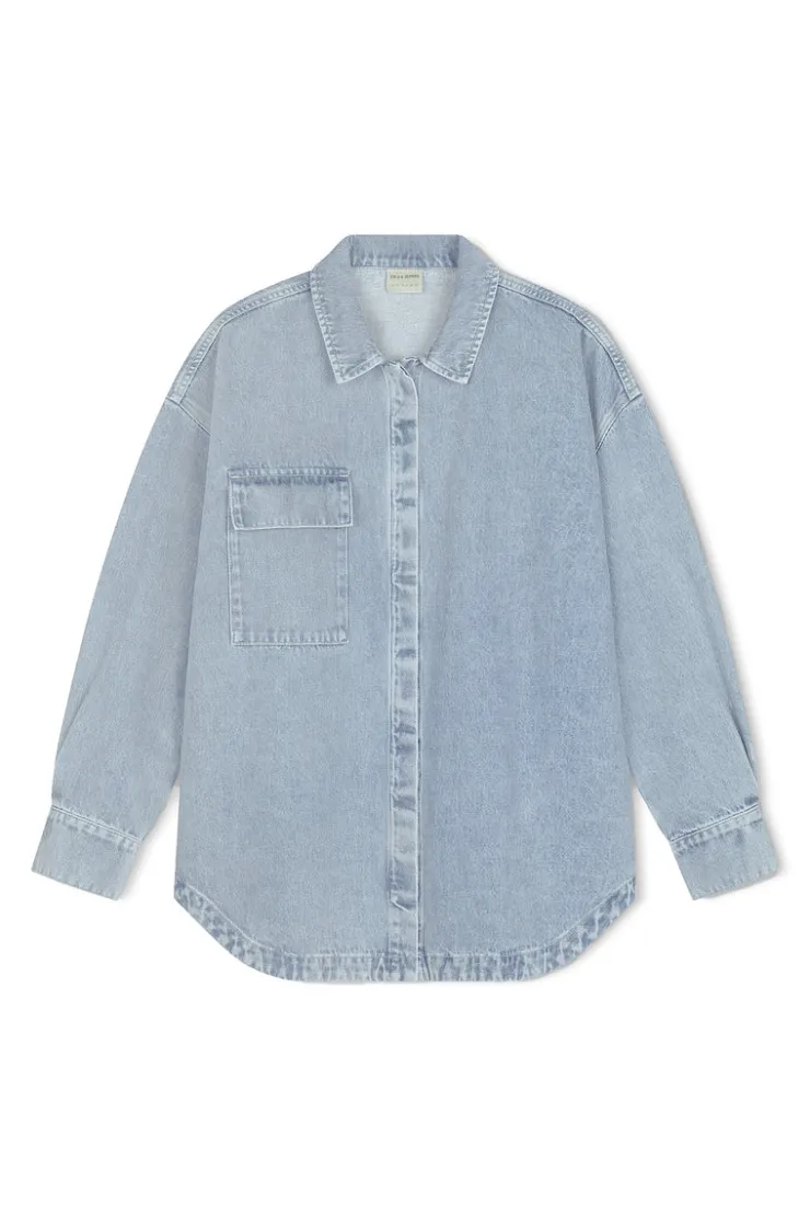 Recycled Cotton Jacket - Light Wash^Zulu & Zephyr Cheap