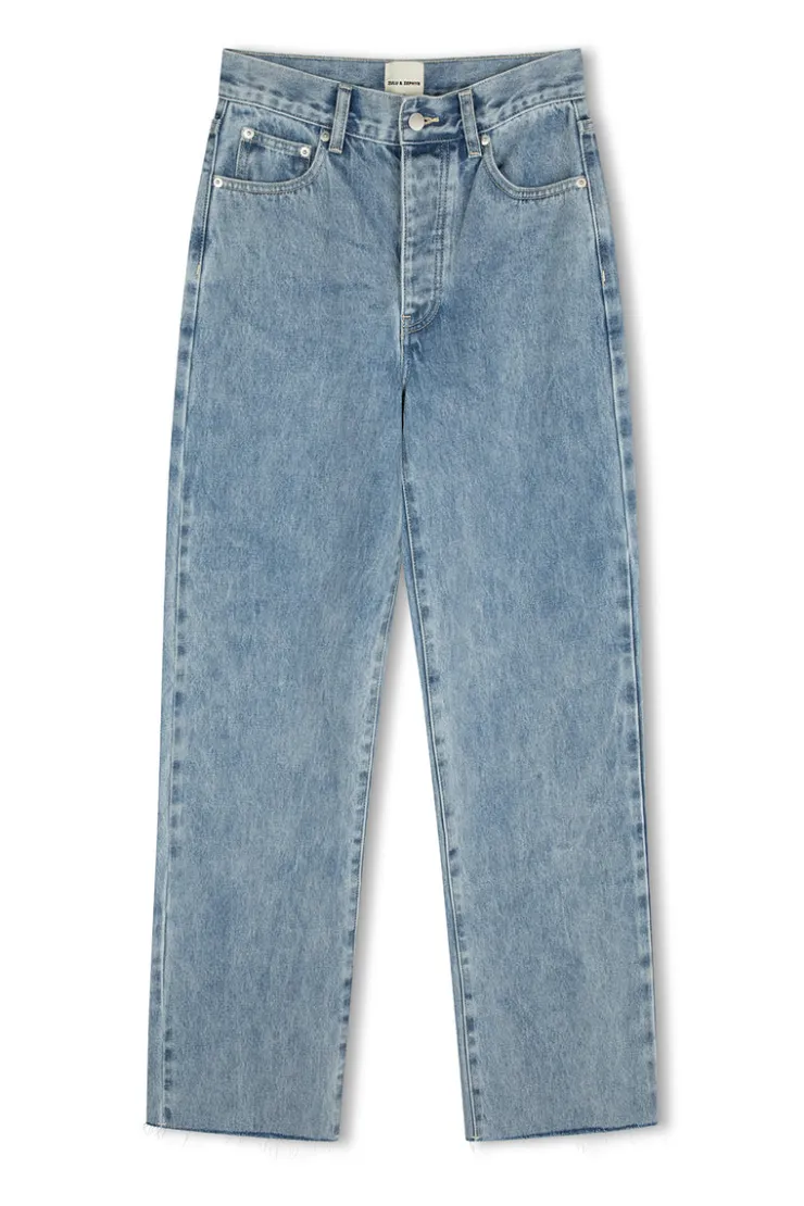 Recycled Cotton Mid Rise Jean - Mid Blue^Zulu & Zephyr Sale