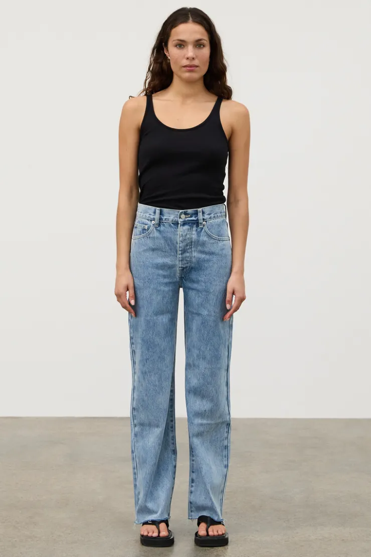 Recycled Cotton Mid Rise Jean - Mid Blue^Zulu & Zephyr Sale