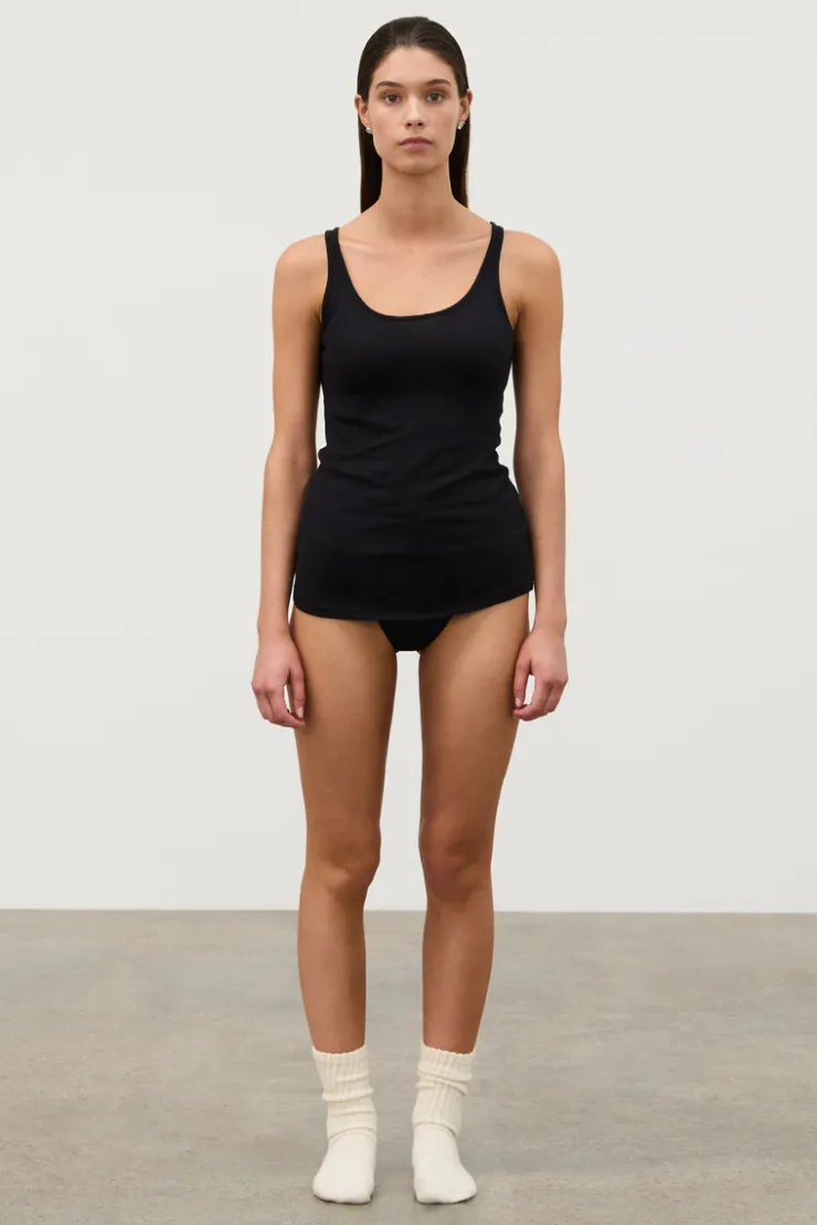 Rib Hemp Jersey Tank - Black^Zulu & Zephyr Outlet