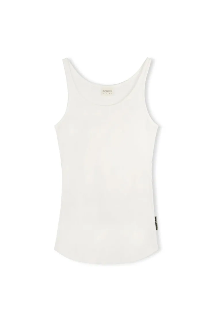 Rib Hemp Jersey Tank - White^Zulu & Zephyr Best
