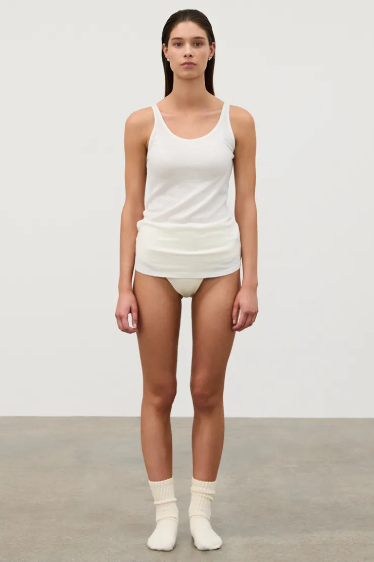 Rib Hemp Jersey Tank - White^Zulu & Zephyr Best