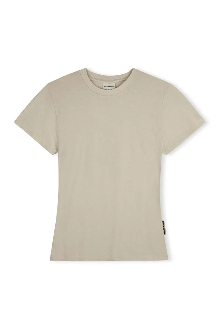 Rib Hemp Jersey T-Shirt - Husk^Zulu & Zephyr Best Sale