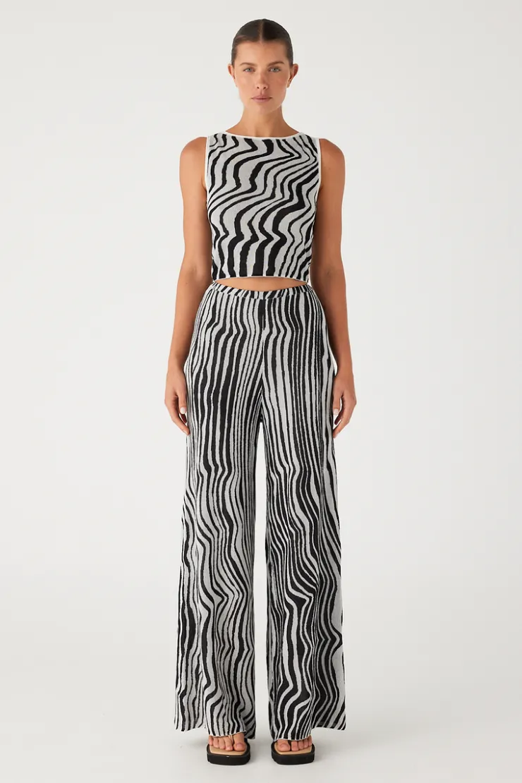 Ripple Stripe Cotton Blend Knit Pant^Zulu & Zephyr Clearance