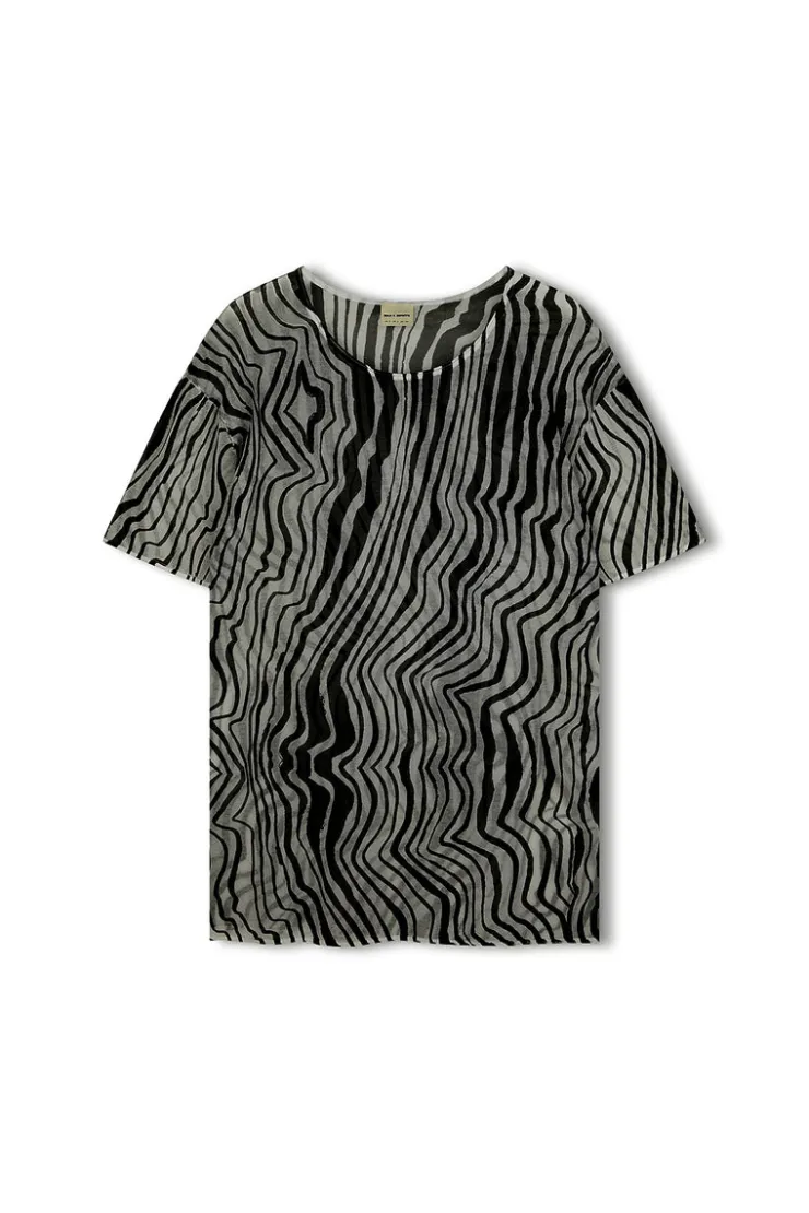 Ripple Stripe Cotton Blend Knit Top^Zulu & Zephyr Cheap
