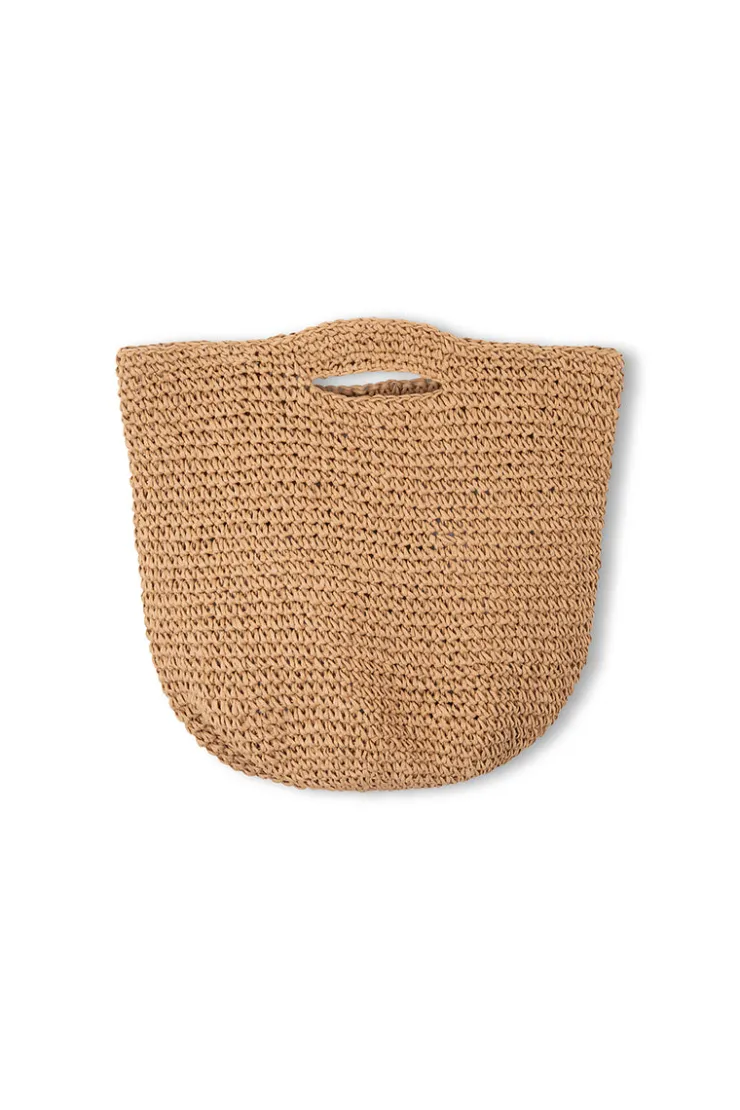 Round Straw Bag - Natural^Zulu & Zephyr Hot