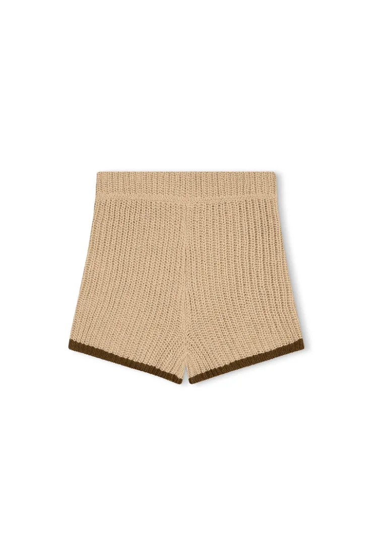 Sand Contrast Rib Knit Short^Zulu & Zephyr Online
