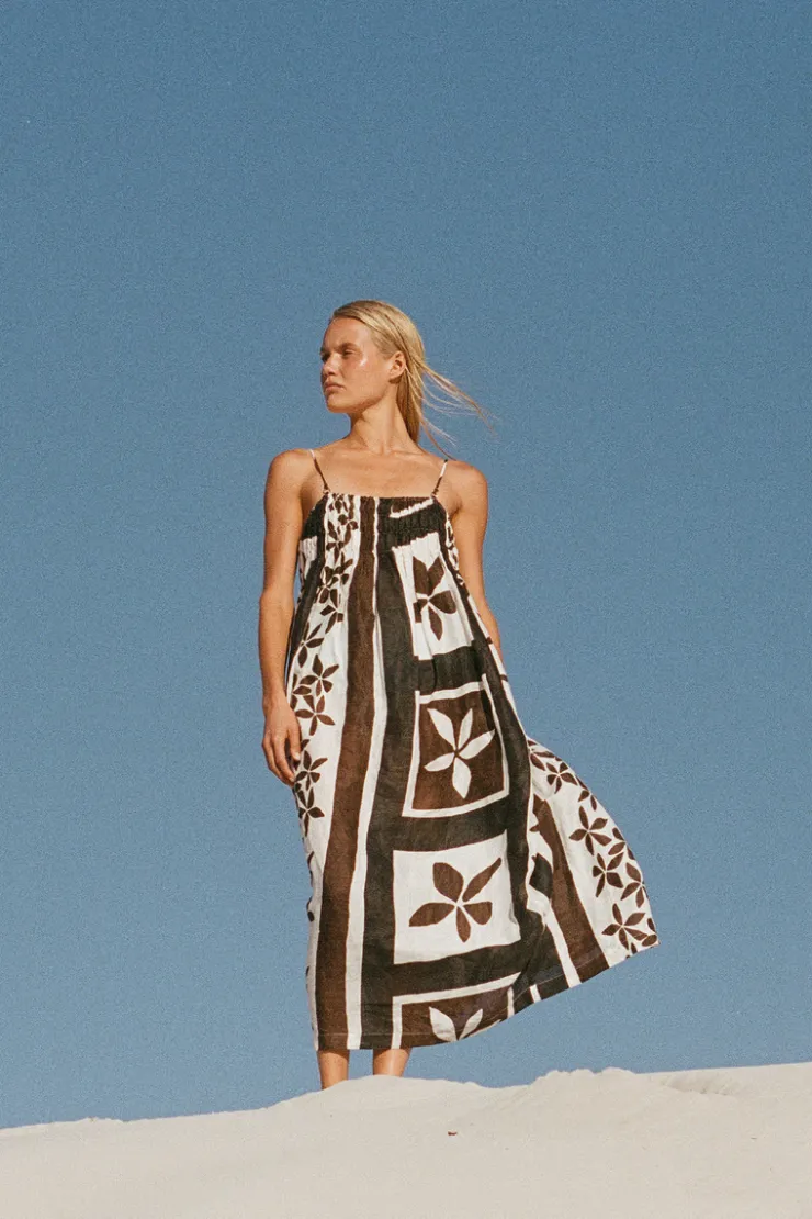 Sarong Flower Linen Dress^Zulu & Zephyr Online