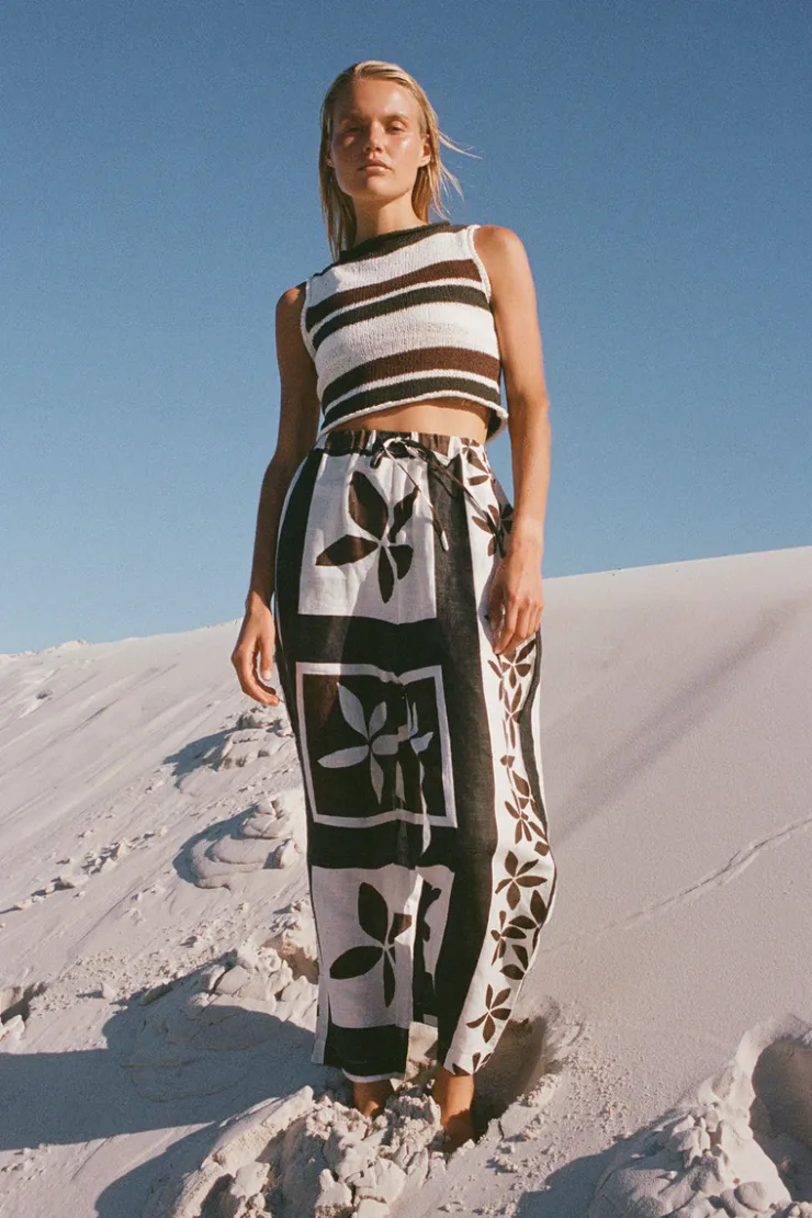 Sarong Flower Linen Pant^Zulu & Zephyr Online