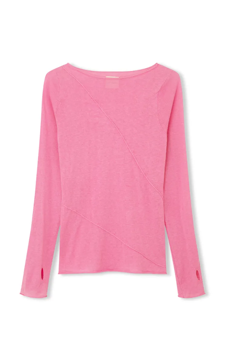 Sea Pink Panelled Knit Top^Zulu & Zephyr Online