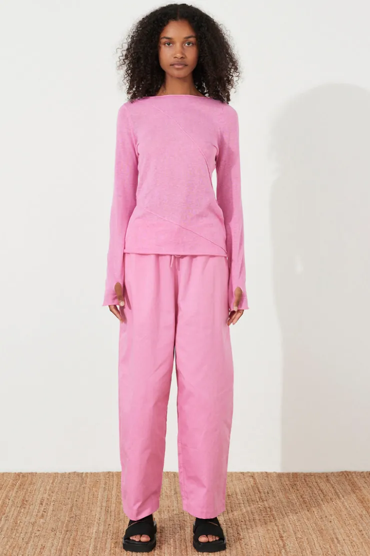 Sea Pink Panelled Knit Top^Zulu & Zephyr Online