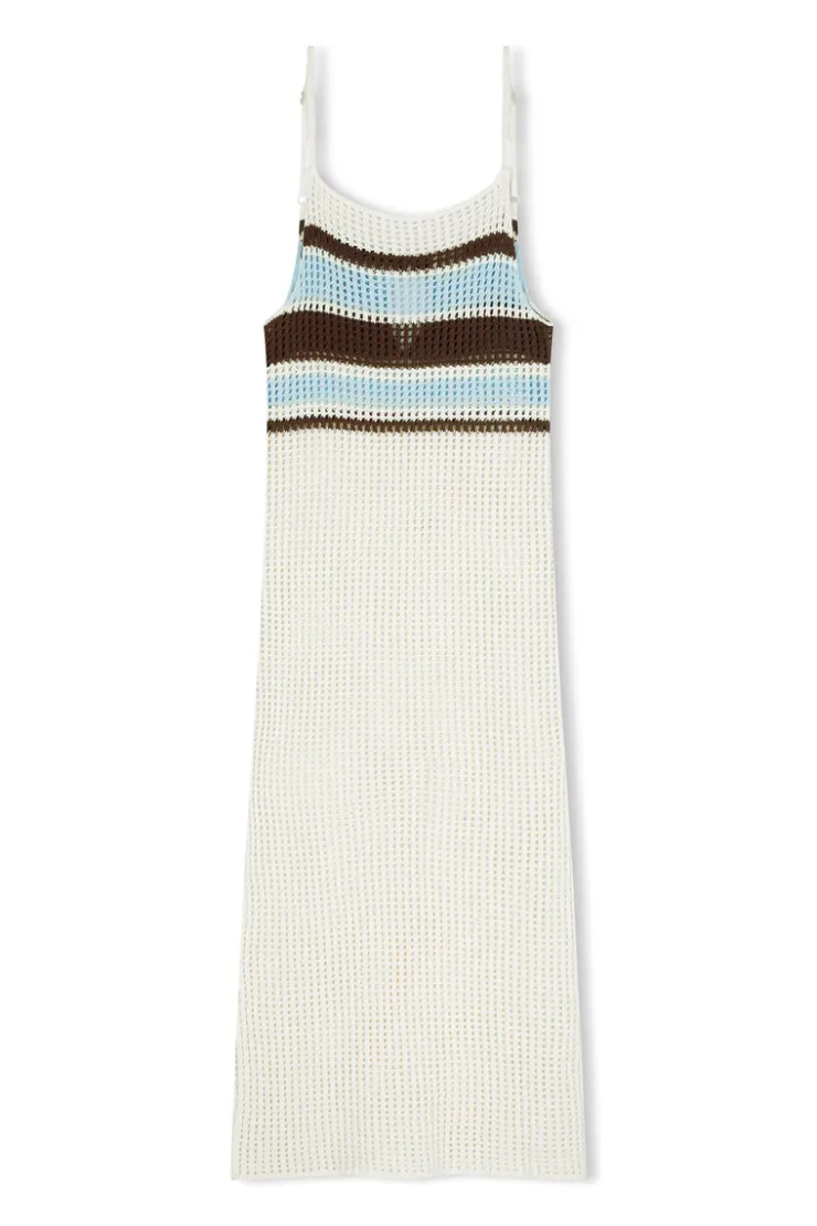 Sea Stripe Cotton Crochet Dress^Zulu & Zephyr Online