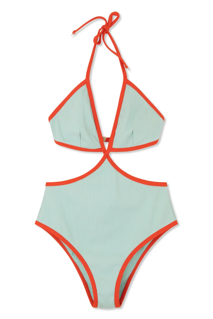 Seaglass Rib Contrast One Piece^Zulu & Zephyr Clearance