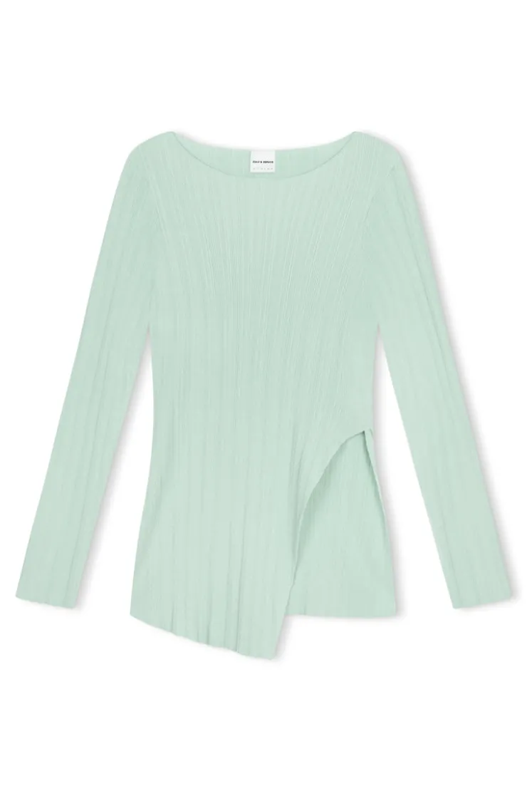 Seaglass Rib Knit Top^Zulu & Zephyr Fashion