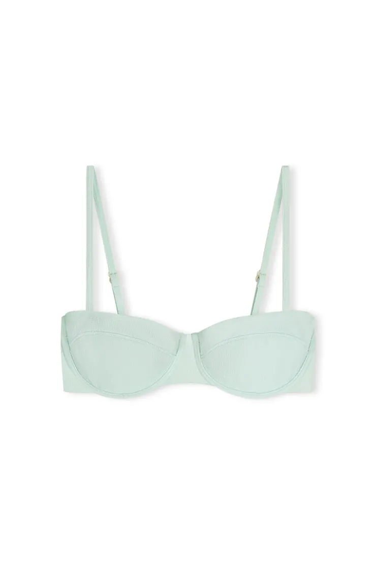 Seaglass Textured Balconette Bra Cup^Zulu & Zephyr New