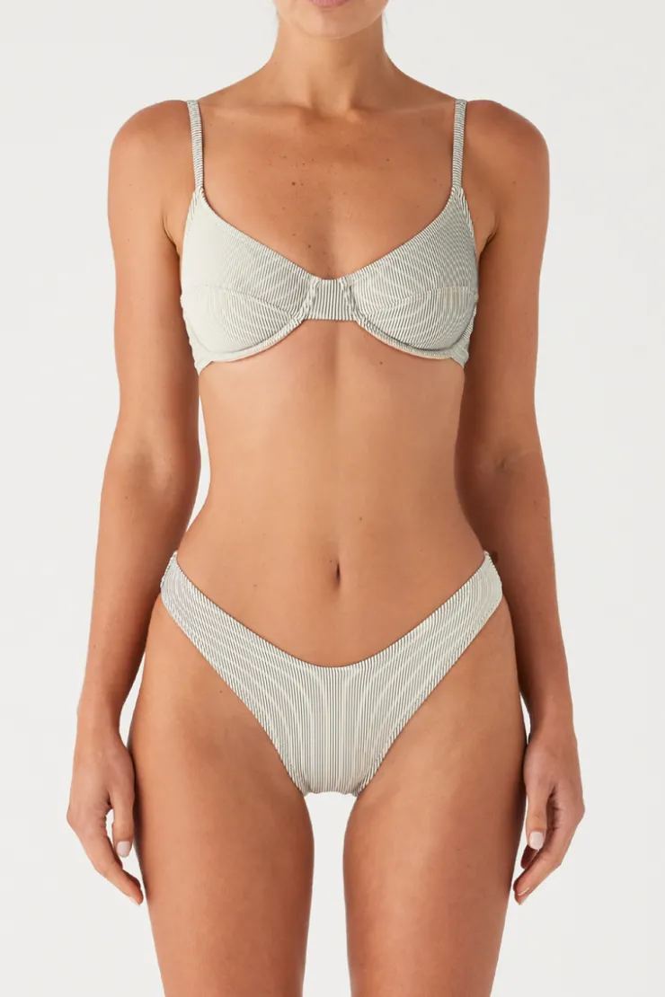 Signature Stripe Balconette Bra Cup Top - Coconut^Zulu & Zephyr Flash Sale