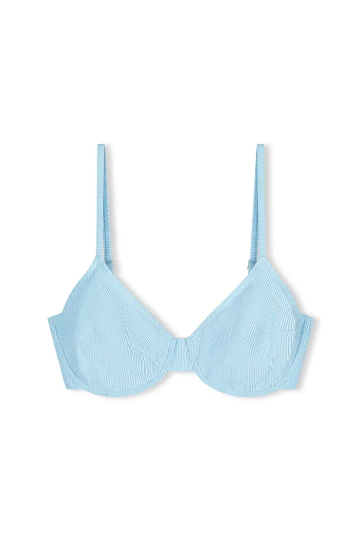 Signature Stripe Balconette Bra Cup Top - Shallow Blue^Zulu & Zephyr Fashion