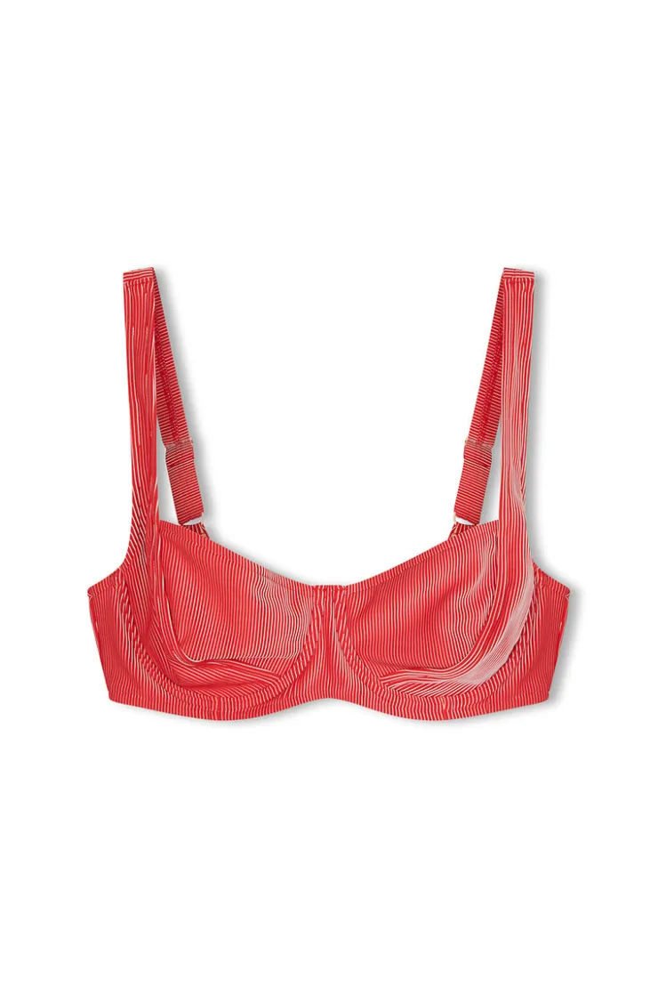 Signature Stripe Bra Cup - Chilli Red^Zulu & Zephyr Cheap
