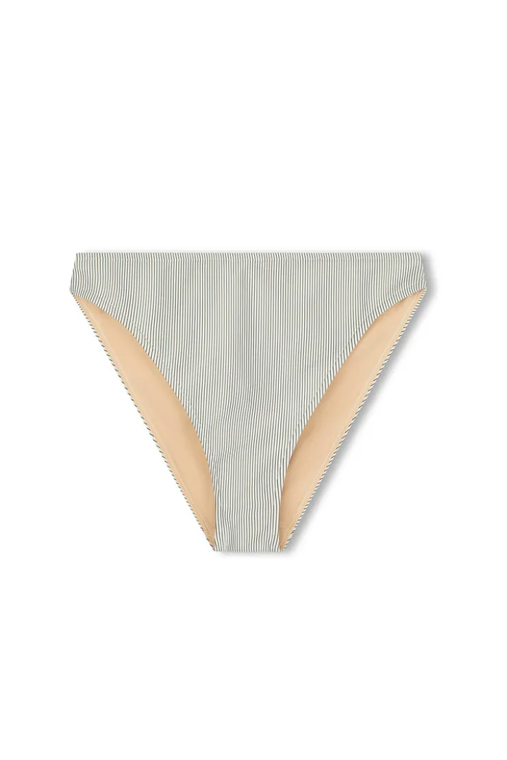 Signature Stripe High Cut Brief - Coconut^Zulu & Zephyr Hot