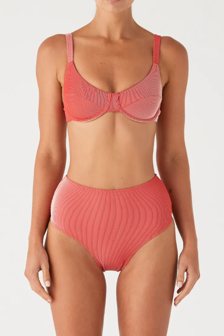 Signature Stripe High Full Brief - Chilli Red^Zulu & Zephyr Fashion