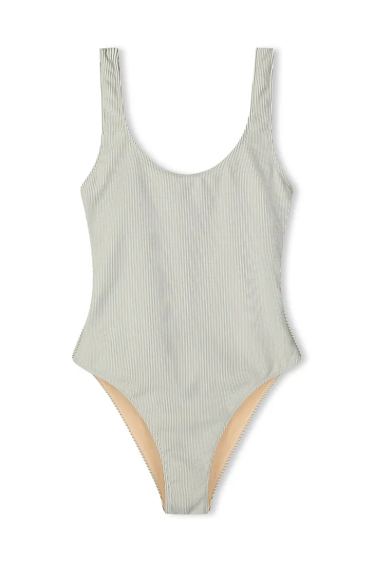 Signature Stripe Scooped Back One Piece - Coconut^Zulu & Zephyr Shop