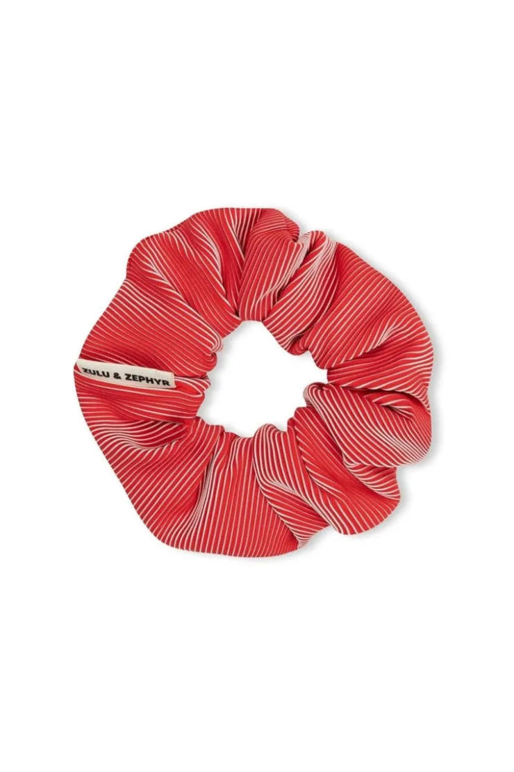 Signature Stripe Scrunchie - Chilli Red^Zulu & Zephyr Outlet