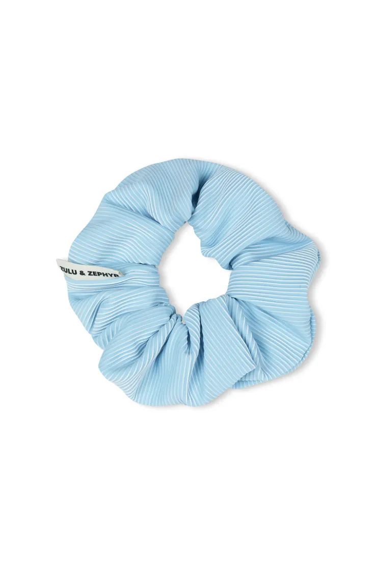 Signature Stripe Scrunchie - Shallow Blue^Zulu & Zephyr Clearance