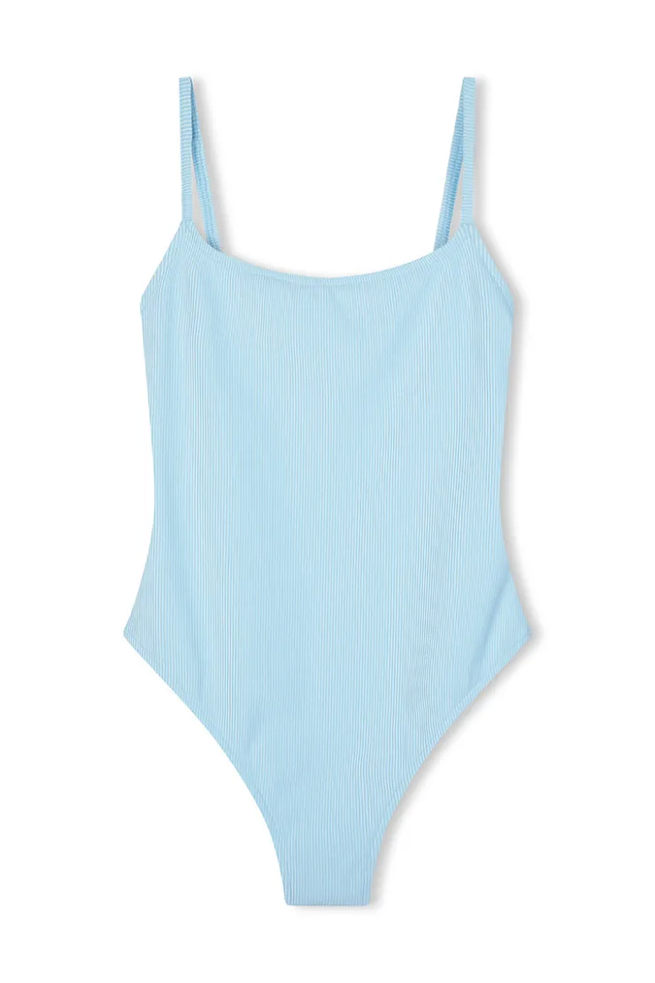 Signature Stripe Simple One Piece - Shallow Blue^Zulu & Zephyr Hot