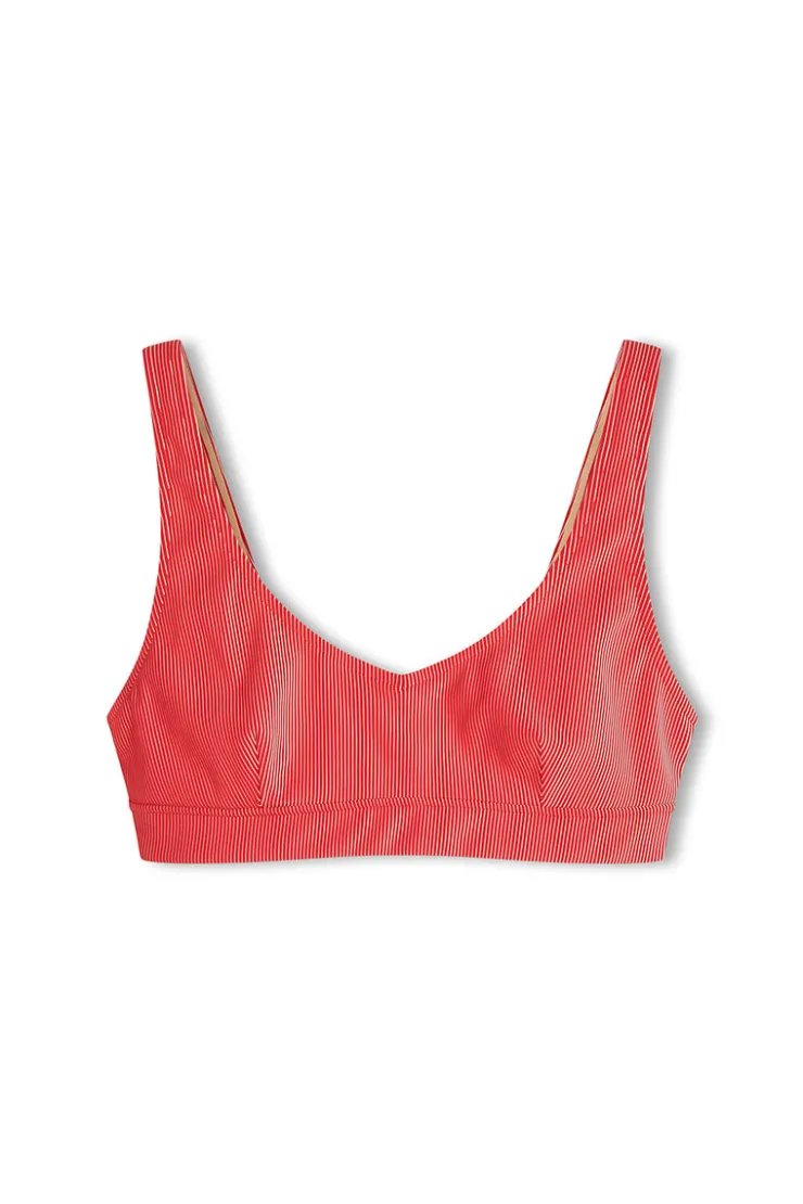 Signature Stripe Waistband Bralette Top - Chilli Red^Zulu & Zephyr Best