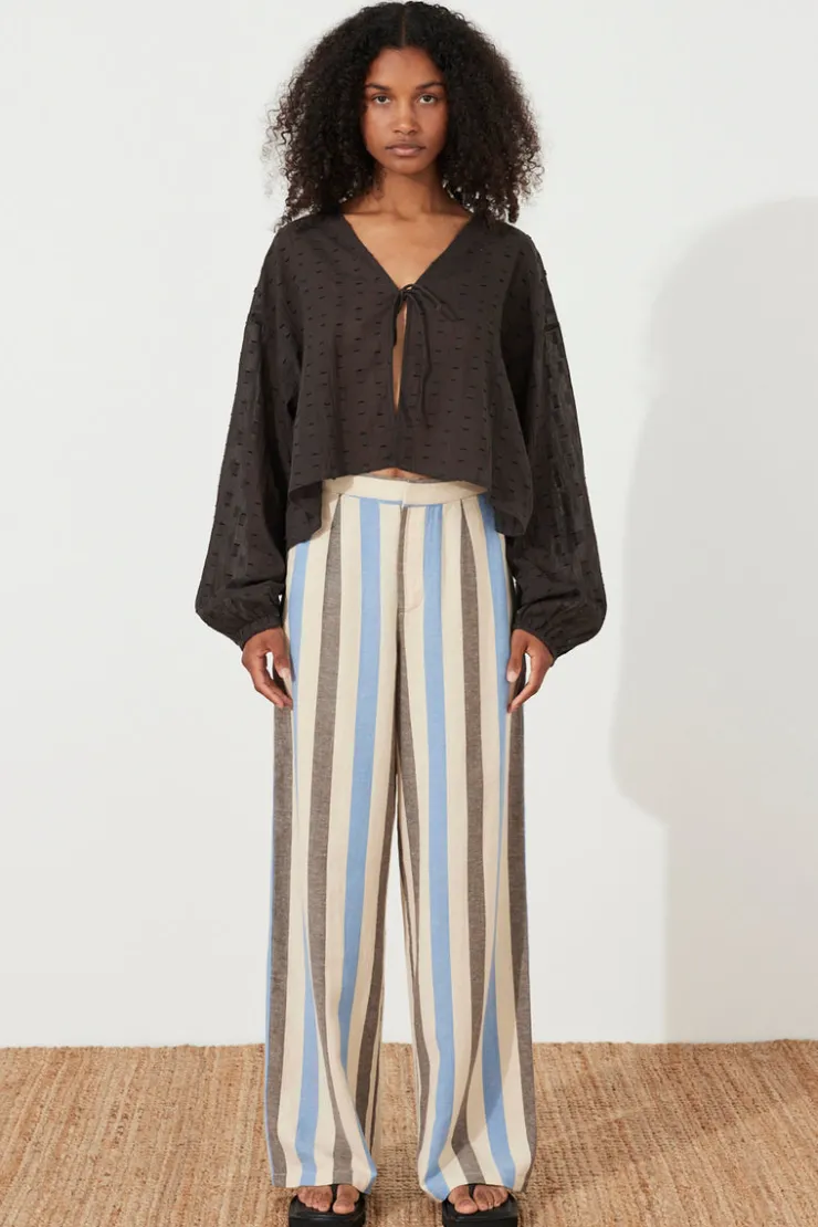 Sky Stripe Organic Cotton Blend Pant^Zulu & Zephyr Online