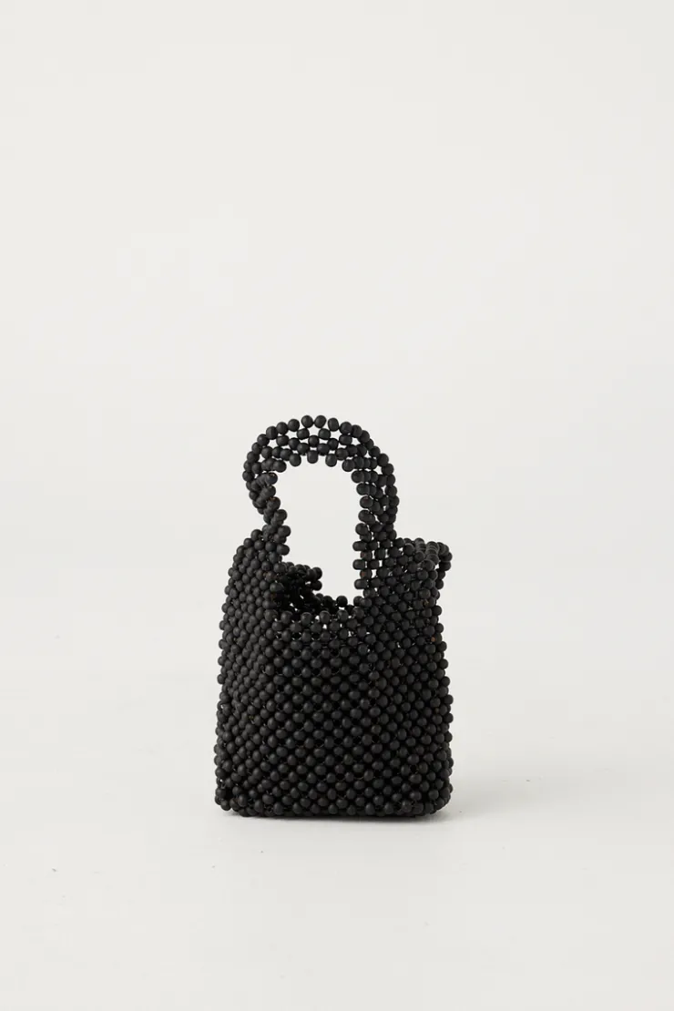 Small Beaded Bucket Bag - Black^Zulu & Zephyr Clearance