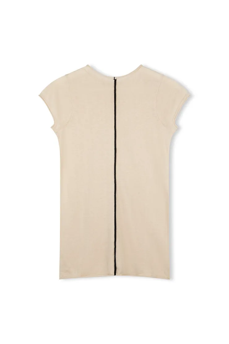 Stone Contrast Cotton Blend Knit Top^Zulu & Zephyr Outlet