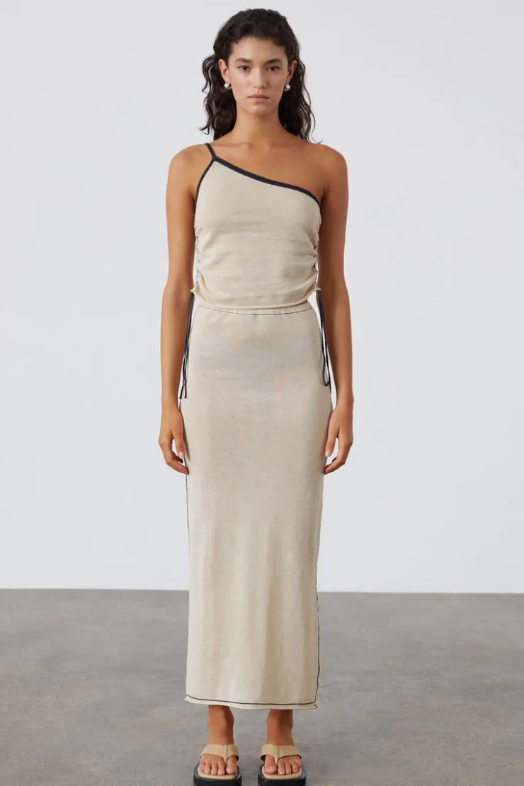 Stone Contrast Knit Skirt^Zulu & Zephyr Fashion