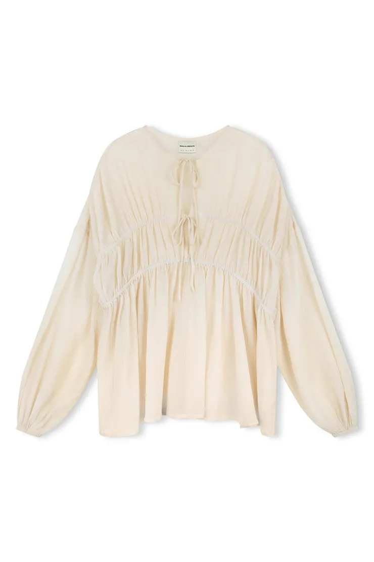 Stone Sheer Textured Blouse^Zulu & Zephyr Shop