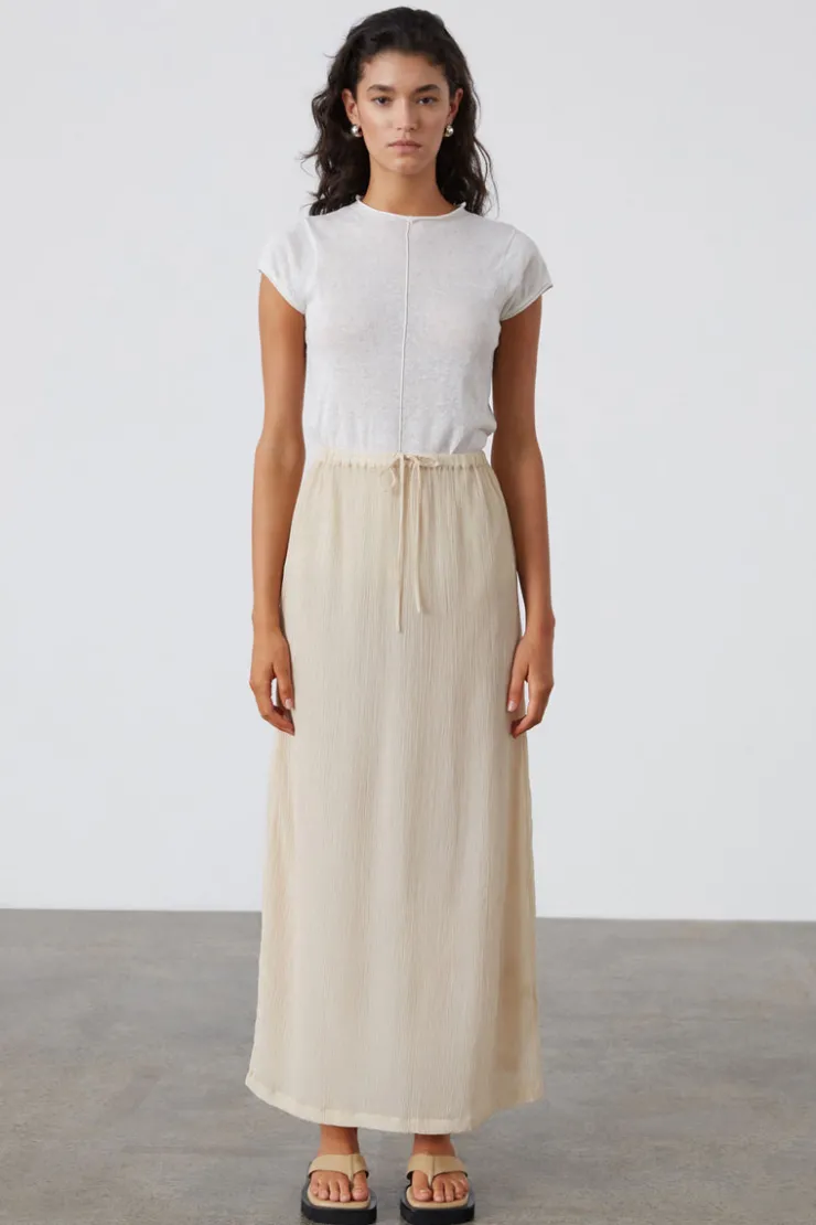Stone Sheer Textured Maxi Skirt^Zulu & Zephyr Clearance
