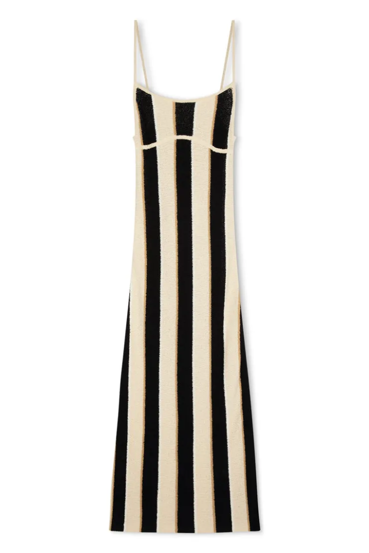 Stone Stripe Organic Cotton Blend Knit Dress^Zulu & Zephyr Fashion