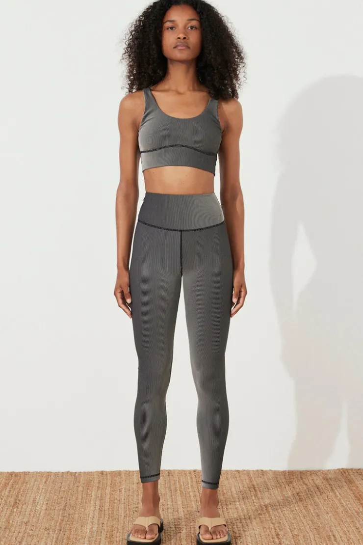 Stripe Rib Crop Top - Black^Zulu & Zephyr Shop