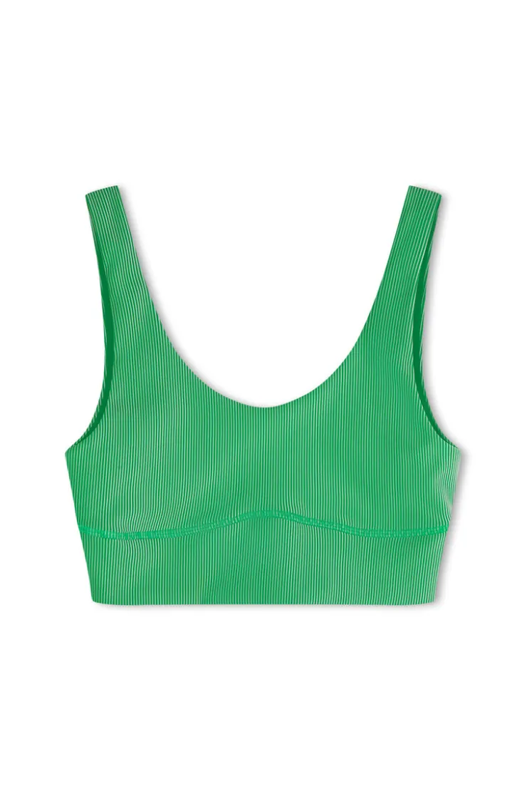 Stripe Rib Crop Top - Parrot Green^Zulu & Zephyr Discount