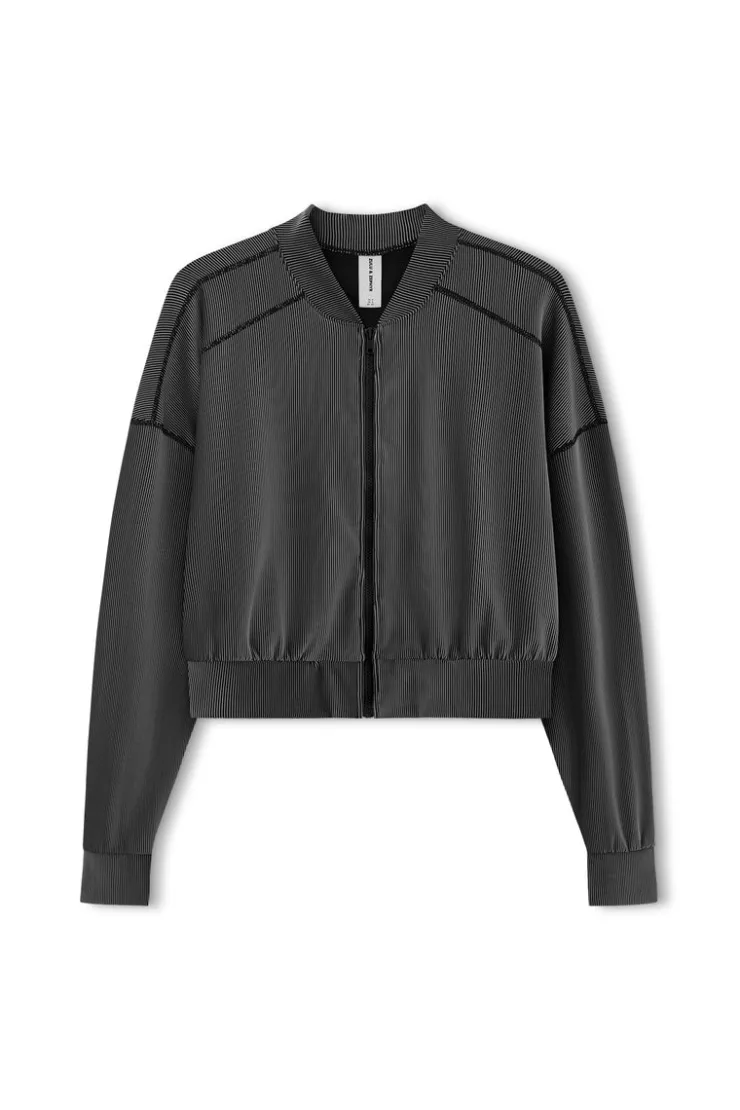 Stripe Rib Jacket - Black^Zulu & Zephyr New