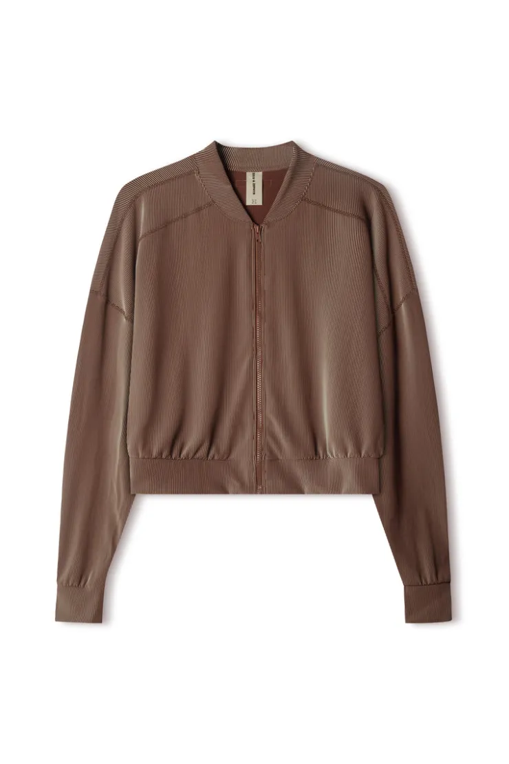 Stripe Rib Jacket - Chocolate^Zulu & Zephyr Flash Sale