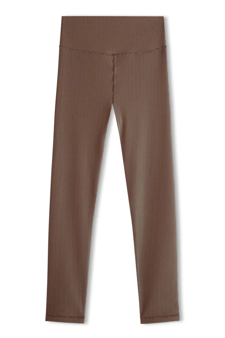 Stripe Rib Legging - Chocolate^Zulu & Zephyr Store