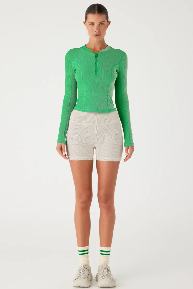 stripe_rib_long_sleeve_rash_guard__parrot_green_0-1.webp Stripe Rib Long Sleeve Rash Guard - Parrot Green^Zulu & Zephyr Best