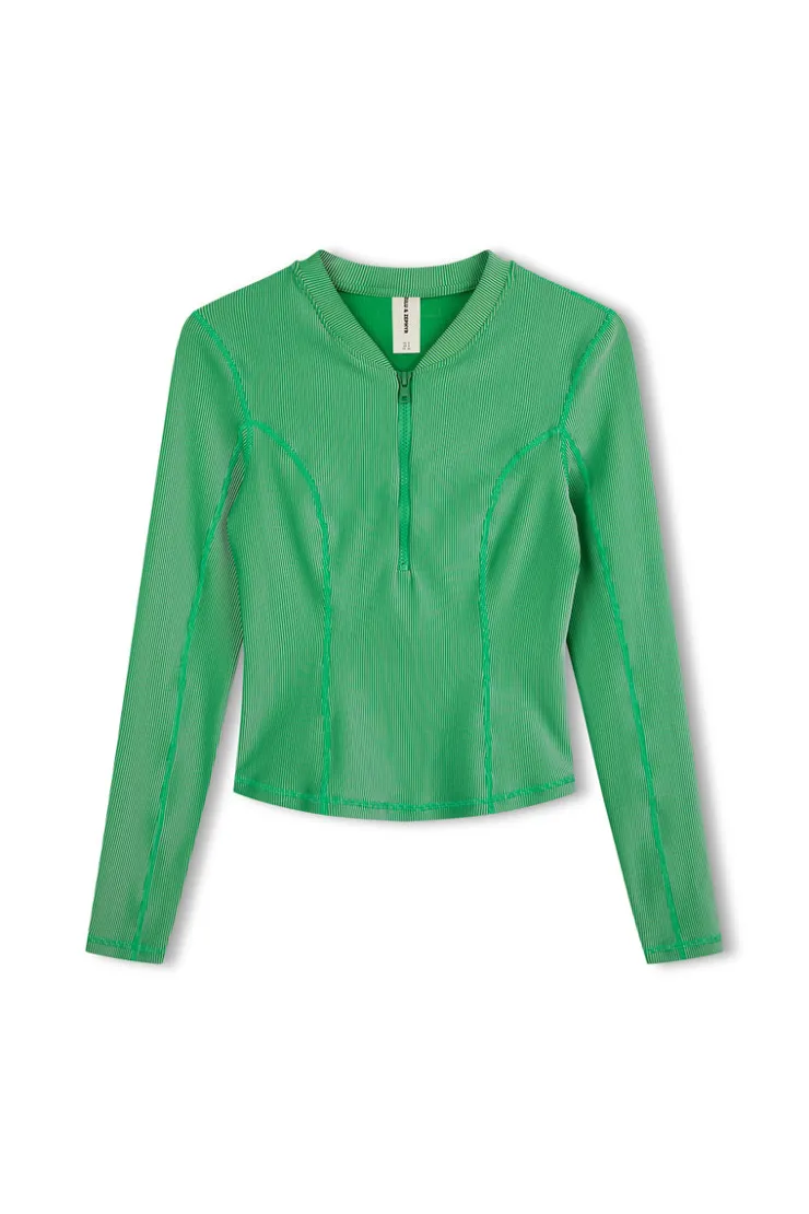 stripe_rib_long_sleeve_rash_guard__parrot_green_1-1.webp Stripe Rib Long Sleeve Rash Guard - Parrot Green^Zulu & Zephyr Best