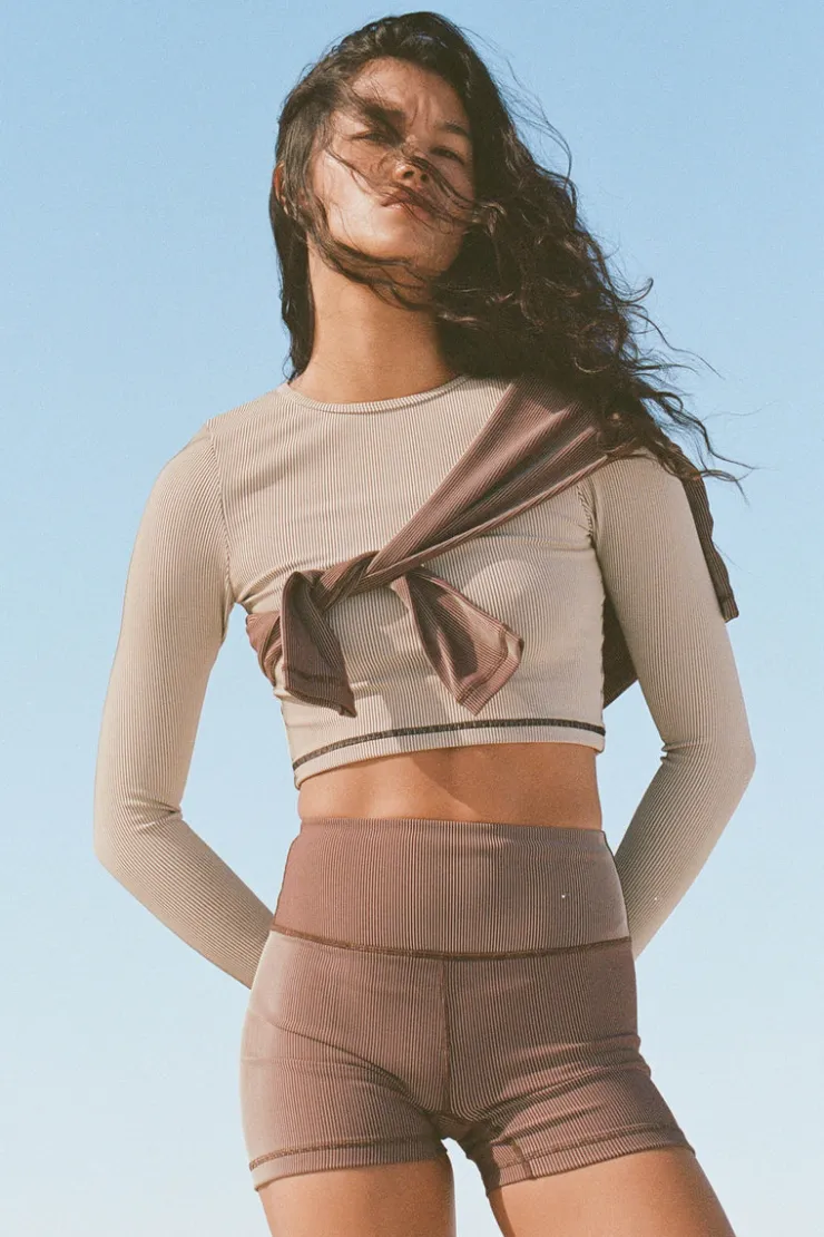 Stripe Rib Short - Chocolate^Zulu & Zephyr Store