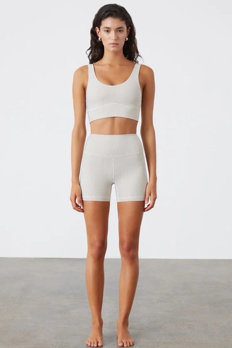 Stripe Rib Short - Coconut^Zulu & Zephyr Hot