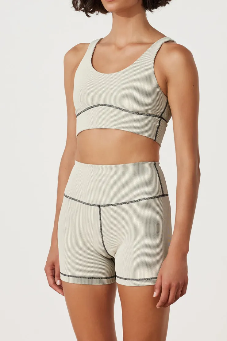 Stripe Rib Short - Coconut^Zulu & Zephyr Fashion