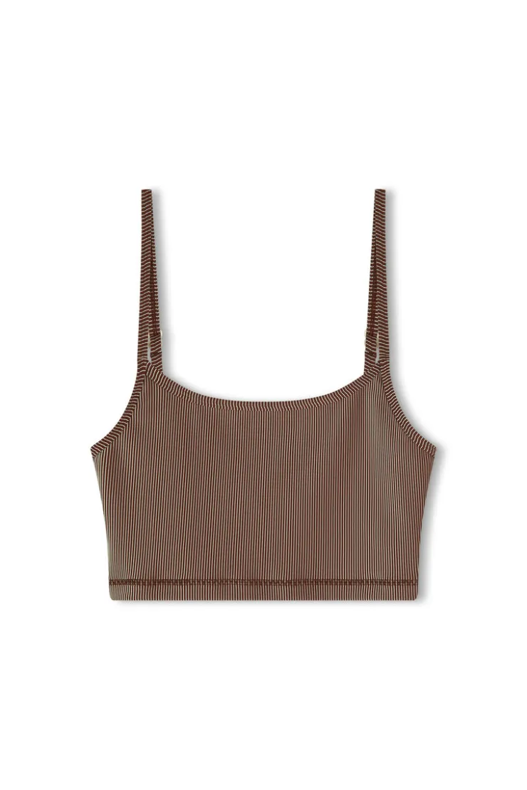 Stripe Rib Singlet - Chocolate^Zulu & Zephyr Best