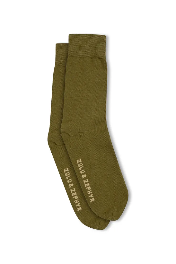 Logo Sock - Olive^Zulu & Zephyr New